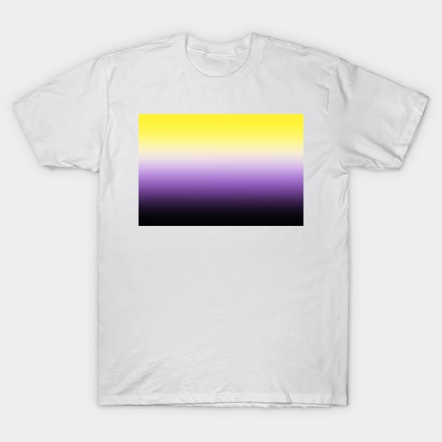 Non-Binary Pride Flag Gradient T-Shirt by JustGottaDraw